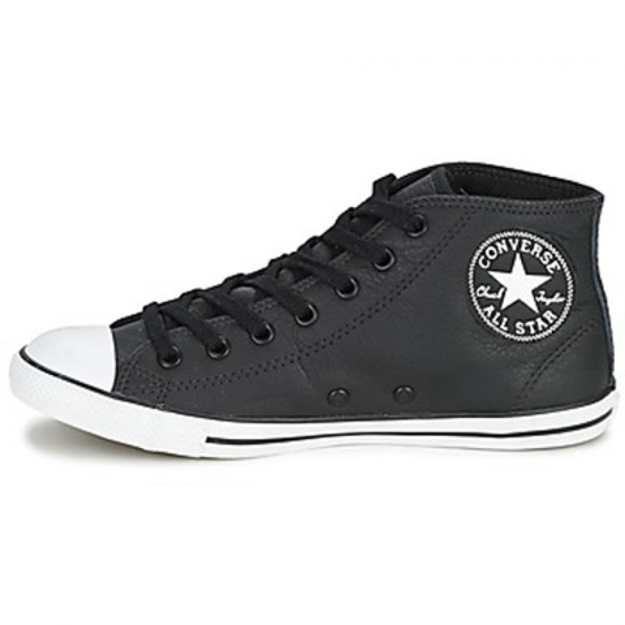 converse dainty black leather