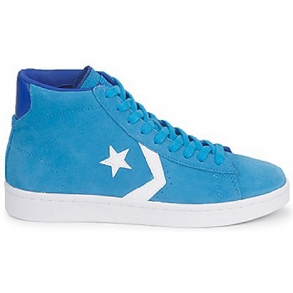 Converse Pro Leather Suede Mid Blue Water Men's Sh...